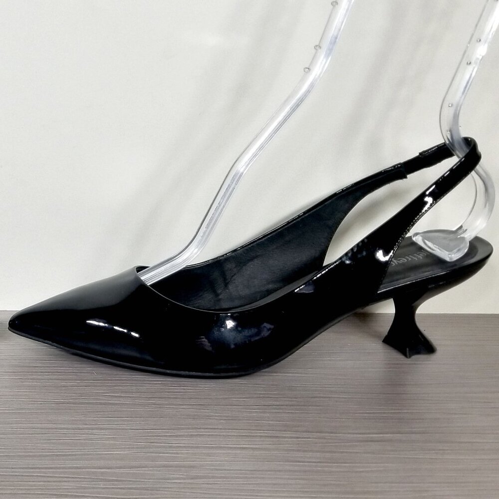 Jeffrey Campbell Talisman Slingback Pump, Black Patent Leather, Womens Size 8 M - Picture 9 of 14